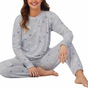 Disney Womens 2 Piece Silky Stretch Fleece Pajama Set
